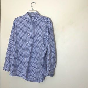Saks Fifth Avenue Mens size 16 plaid button down shirt